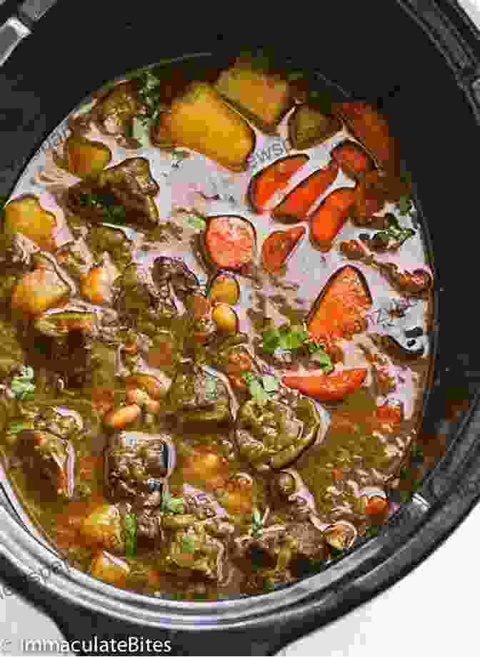 A Close Up Of A Hearty Stew, Simmering With Succulent Meats, Fresh Vegetables, And Aromatic Herbs, Promising A Tantalizing Burst Of Flavors And Nutrients CLAM CHOWDER COOKBOOK: Hearty Soups Stews Recipes With Sides Salads To Eat And Live A Healthy Life