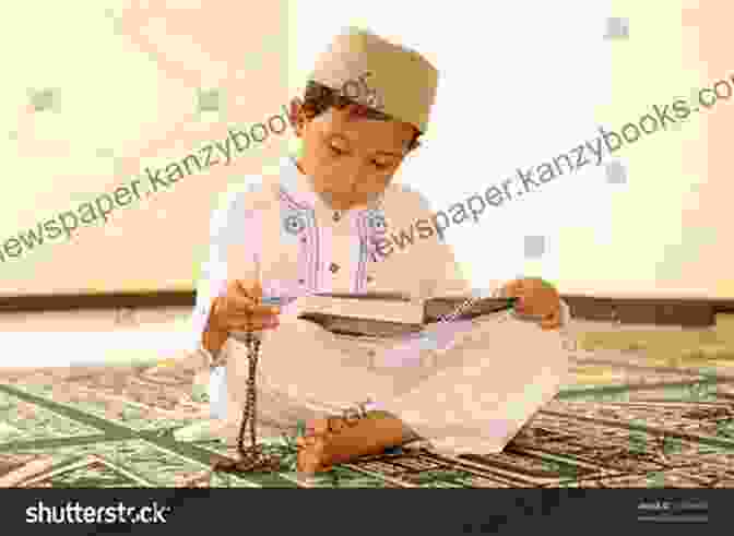 A Serene Image Of A Child Engrossed In Reading The Qur'an, Surrounded By A Warm And Inviting Setting My First About The Qur An