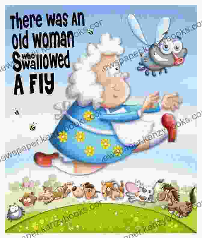 An Illustration Of An Old Lady Swallowing A Fly There Was An Old Lady Who Swallowed Some