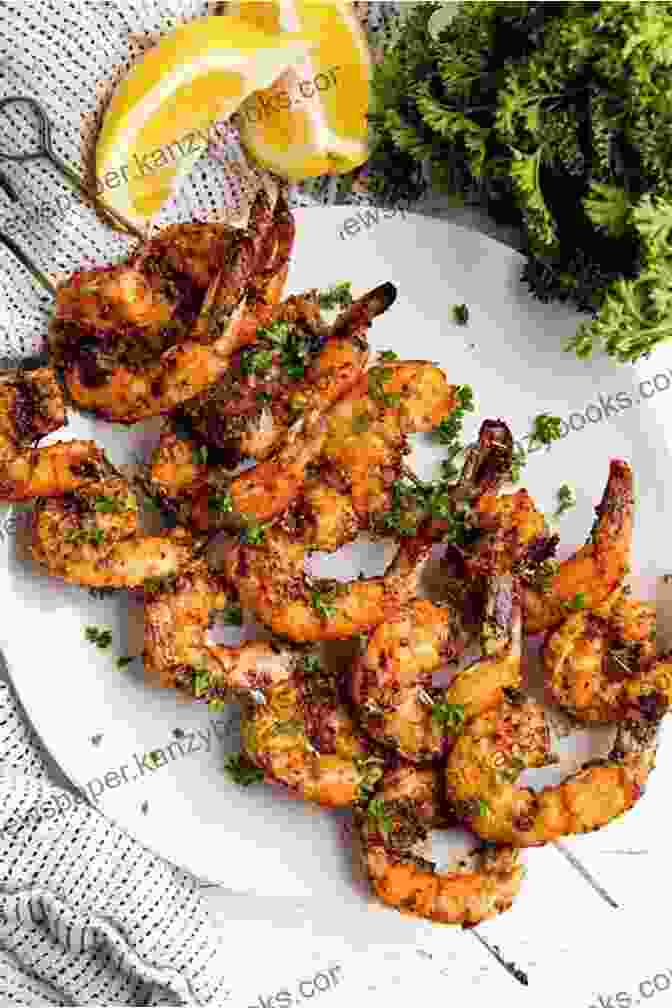 Grilled Shrimp Scampi Barbecue Salmon Shrimp: 31 Easy To Make Seafood Recipes To Cook On Your Grill (Barbecue Grilling 1)