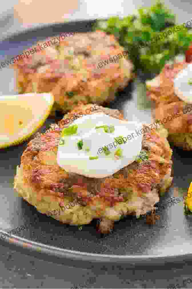 Homemade Crab Cakes, Golden Brown And Crispy, On A Plate With Lemon Wedges Three Delicious Air Fryer Recipes From Annapolis: Independent Author