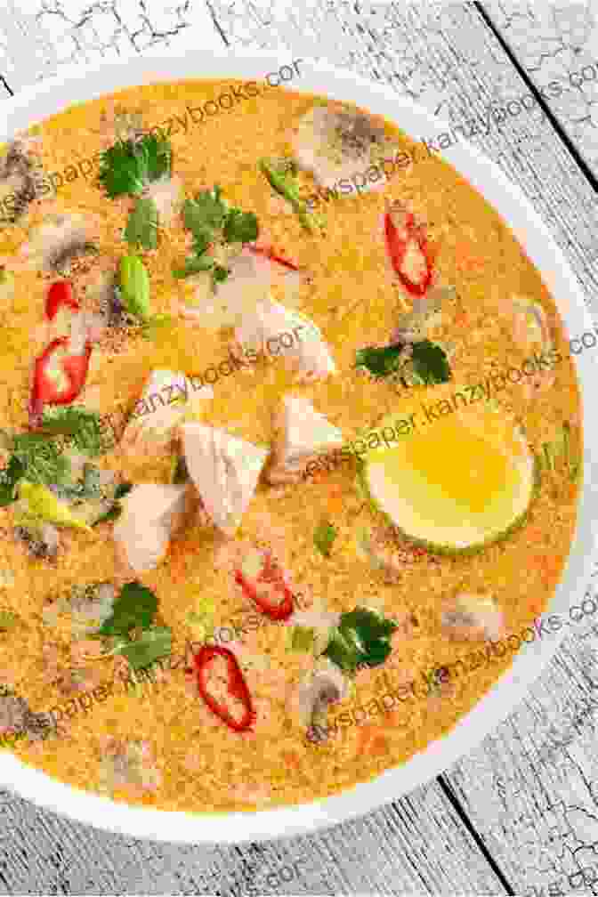 Tom Kha Gai, A Creamy Coconut Based Thai Seafood Soup With Tender Chicken Thai Cookbook For Beginners: Delicious And Classic Thai Recipes Make At Home Meals Seafood Soups Spicy Vegetables Salad Curries And Snacks