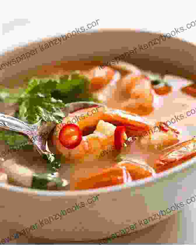 Tom Yum Goong, A Classic Thai Seafood Soup With Spicy And Sour Flavors Thai Cookbook For Beginners: Delicious And Classic Thai Recipes Make At Home Meals Seafood Soups Spicy Vegetables Salad Curries And Snacks